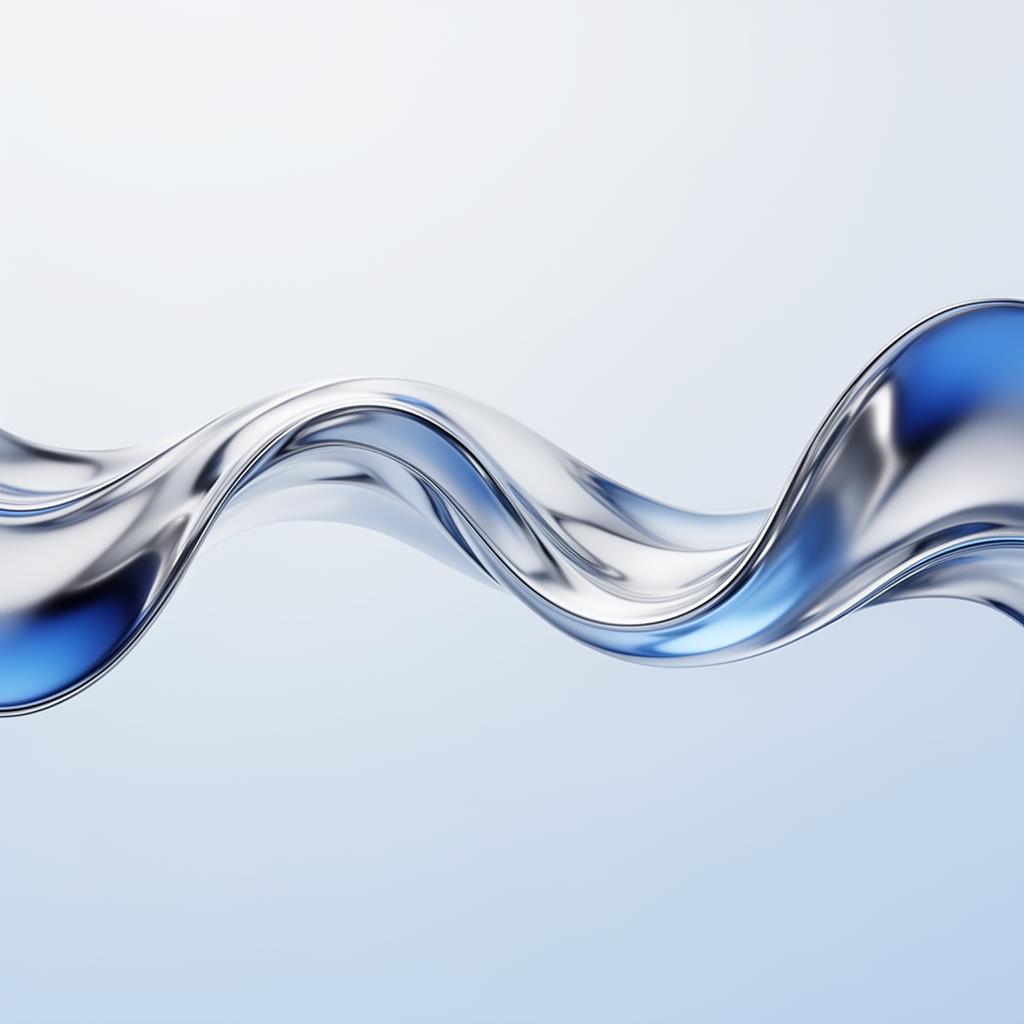 Abstract chrome wave representing a calm, considered approach